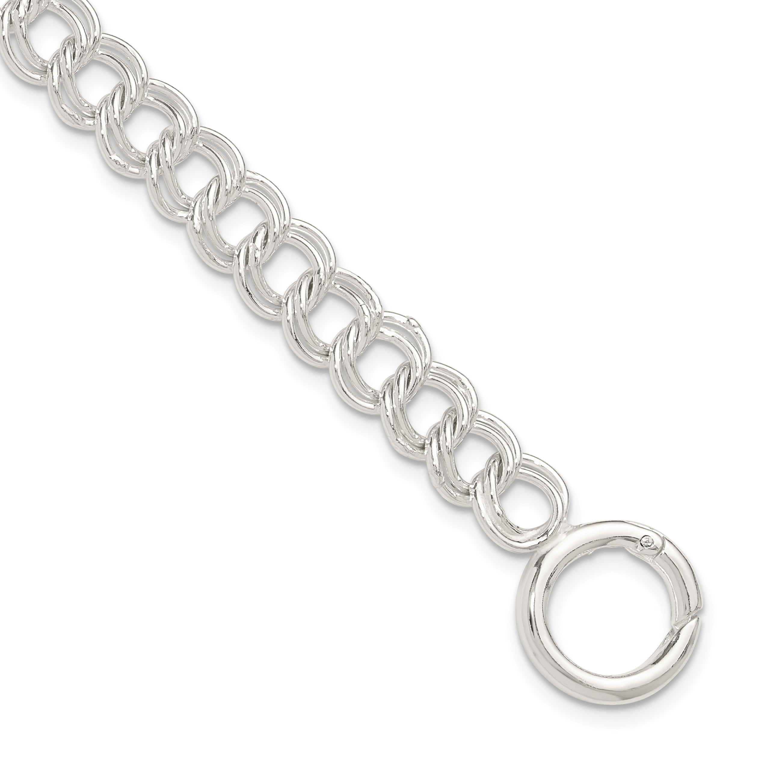 92.5 Oxidised Silver Flat Chain Type Bracelet - Silver Palace